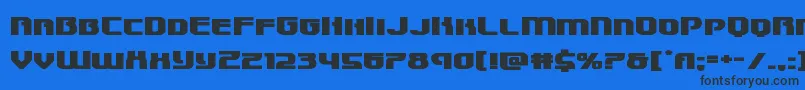 Speedwagonxtraexpand Font – Black Fonts on Blue Background