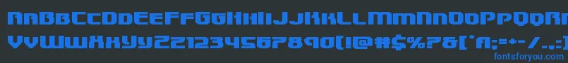 Speedwagonxtraexpand Font – Blue Fonts on Black Background