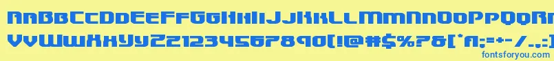 Speedwagonxtraexpand Font – Blue Fonts on Yellow Background