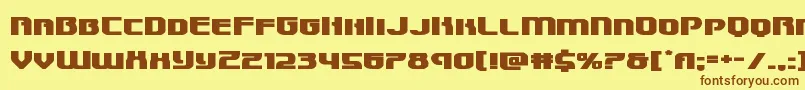 Speedwagonxtraexpand Font – Brown Fonts on Yellow Background