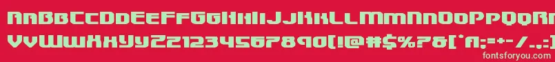 Speedwagonxtraexpand Font – Green Fonts on Red Background