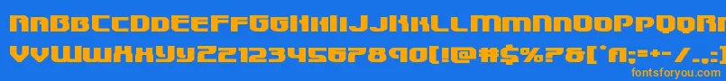 Speedwagonxtraexpand Font – Orange Fonts on Blue Background