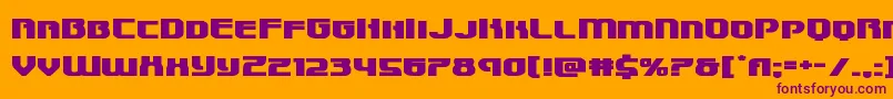 フォントSpeedwagonxtraexpand – オレンジの背景に紫のフォント