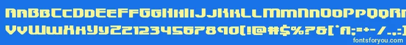 Speedwagonxtraexpand Font – Yellow Fonts on Blue Background