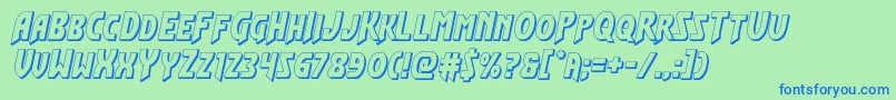 Flashrogers3D Font – Blue Fonts on Green Background