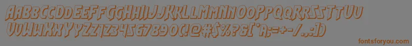 Flashrogers3D-Schriftart – Braune Schriften auf grauem Hintergrund