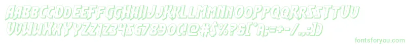 Flashrogers3D-Schriftart – Grüne Schriften