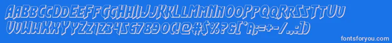 Flashrogers3D Font – Pink Fonts on Blue Background