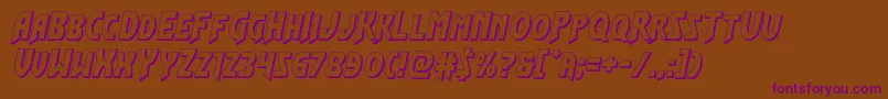 Flashrogers3D Font – Purple Fonts on Brown Background