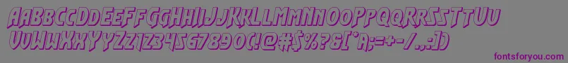 Flashrogers3D Font – Purple Fonts on Gray Background