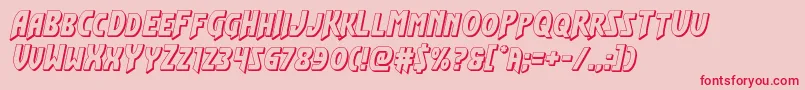Flashrogers3D Font – Red Fonts on Pink Background