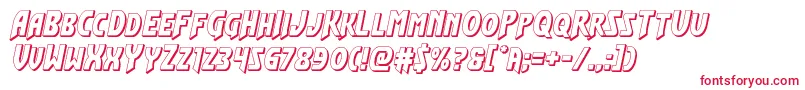 Flashrogers3D Font – Red Fonts on White Background