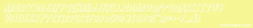 Flashrogers3D Font – White Fonts on Yellow Background