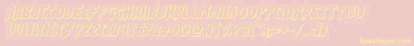 Flashrogers3D Font – Yellow Fonts on Pink Background