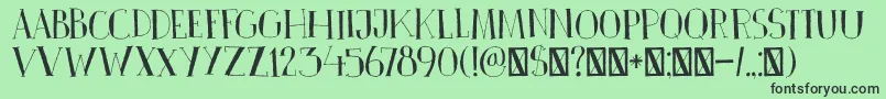 DkPinkus Font – Black Fonts on Green Background