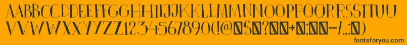 DkPinkus Font – Black Fonts on Orange Background