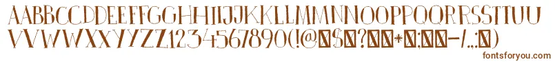Czcionka DkPinkus – brązowe czcionki na białym tle