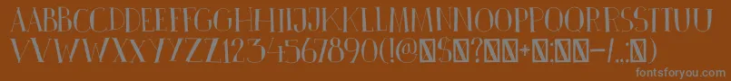 DkPinkus Font – Gray Fonts on Brown Background