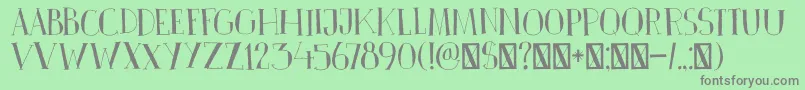 DkPinkus-Schriftart – Graue Schriften auf grünem Hintergrund