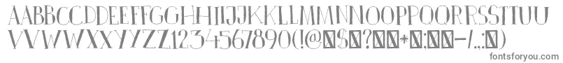 フォントDkPinkus – 白い背景に灰色の文字