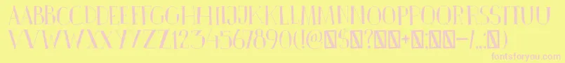 DkPinkus Font – Pink Fonts on Yellow Background