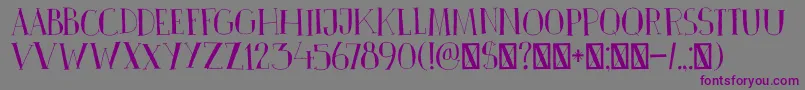Czcionka DkPinkus – fioletowe czcionki na szarym tle