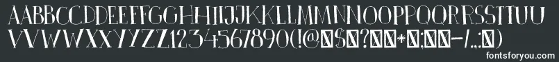 DkPinkus-fontti – valkoiset fontit