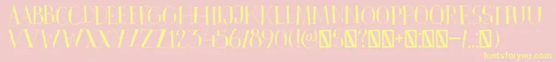 DkPinkus Font – Yellow Fonts on Pink Background