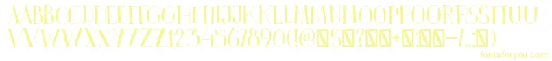 Шрифт DkPinkus – жёлтые шрифты
