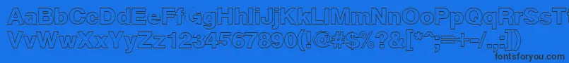 Cyxsb Font – Black Fonts on Blue Background