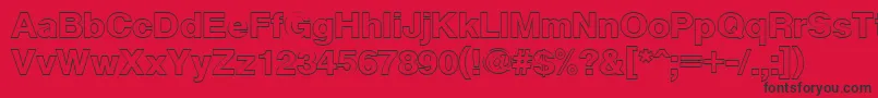 Cyxsb Font – Black Fonts on Red Background