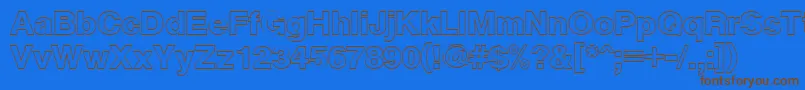 Cyxsb Font – Brown Fonts on Blue Background