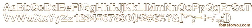 Шрифт Cyxsb – коричневые шрифты на белом фоне