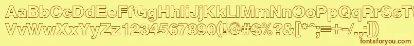 Cyxsb Font – Brown Fonts on Yellow Background