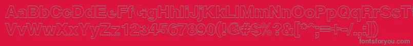 Cyxsb Font – Gray Fonts on Red Background