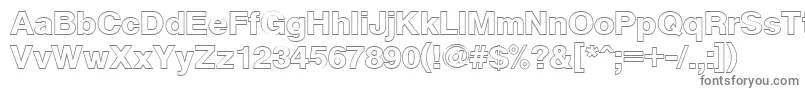 Cyxsb-fontti – harmaat kirjasimet valkoisella taustalla