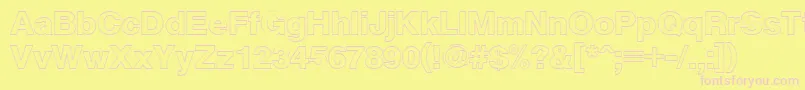 フォントCyxsb – ピンクのフォント、黄色の背景