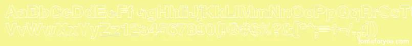 Cyxsb Font – White Fonts on Yellow Background