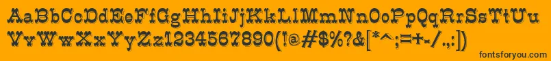 K22Eclair Font – Black Fonts on Orange Background