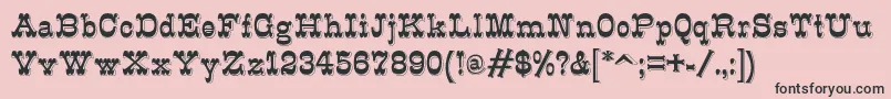 K22Eclair Font – Black Fonts on Pink Background