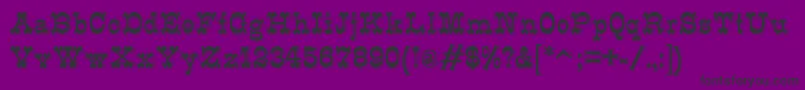 Шрифт K22Eclair – чёрные шрифты на фиолетовом фоне