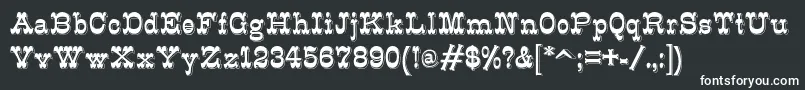 K22Eclair-fontti – valkoiset fontit mustalla taustalla