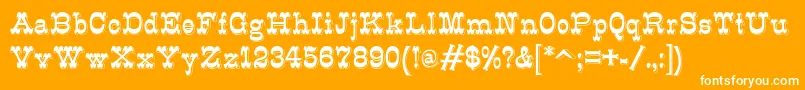 K22Eclair Font – White Fonts on Orange Background