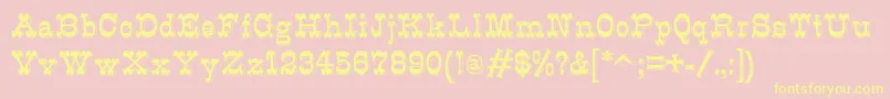 K22Eclair Font – Yellow Fonts on Pink Background