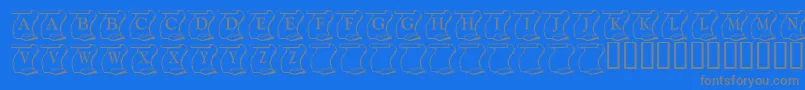 KrDeclaration Font – Gray Fonts on Blue Background