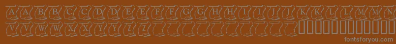 Шрифт KrDeclaration – серые шрифты на коричневом фоне