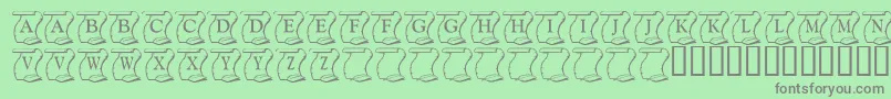 KrDeclaration Font – Gray Fonts on Green Background