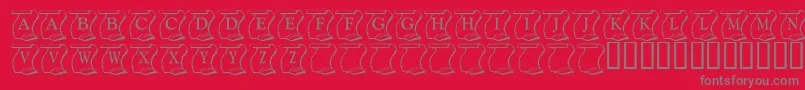 Шрифт KrDeclaration – серые шрифты на красном фоне