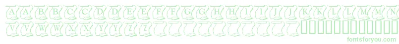 KrDeclaration-Schriftart – Grüne Schriften auf weißem Hintergrund
