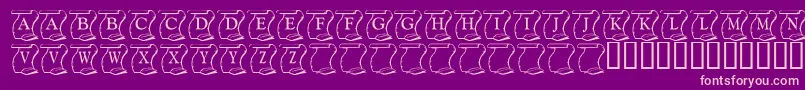 Шрифт KrDeclaration – розовые шрифты на фиолетовом фоне